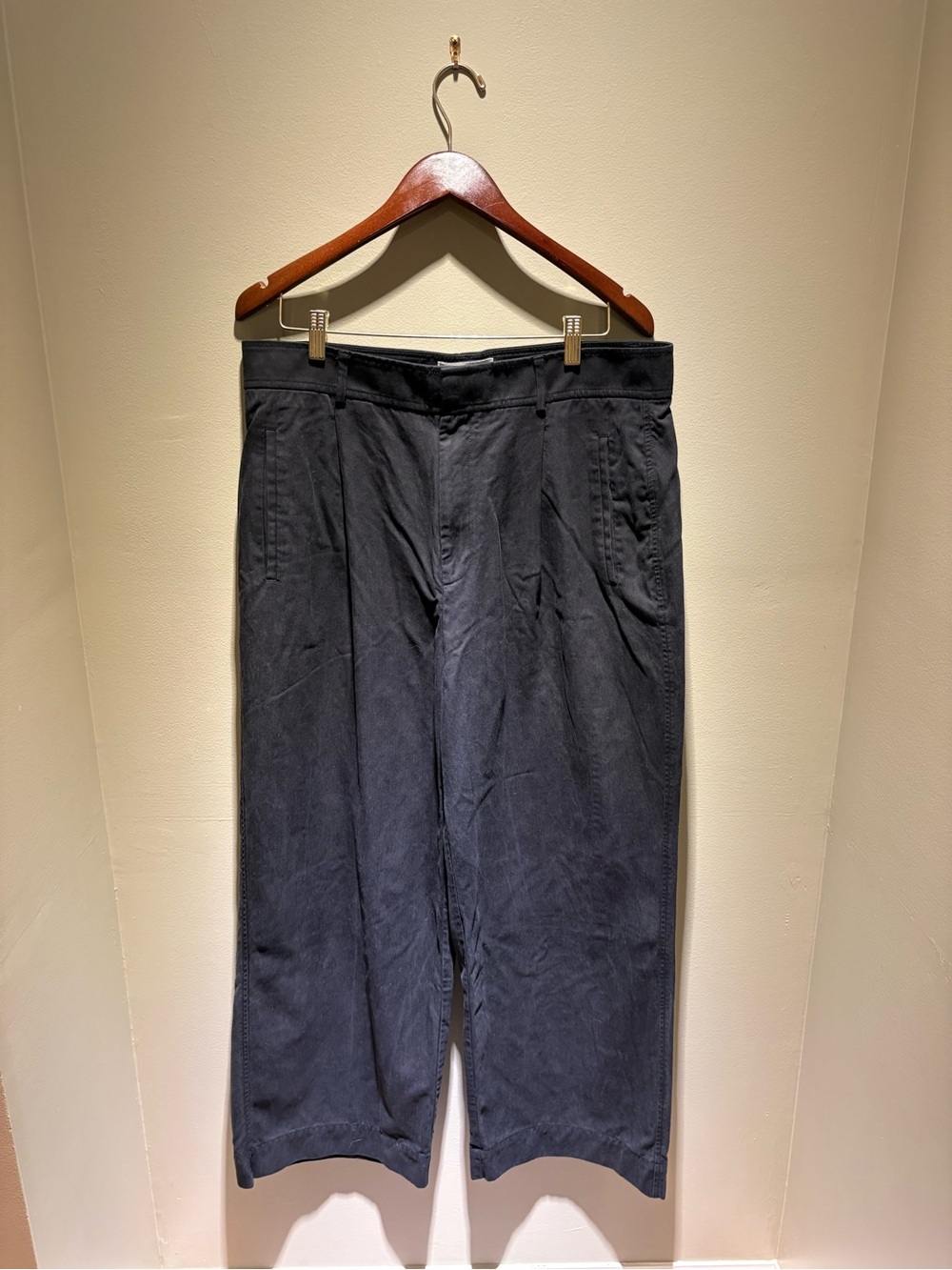 Everlane Black Wide-Leg Trouser Pants